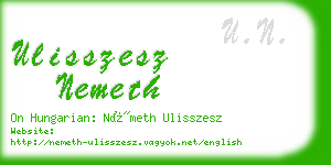 ulisszesz nemeth business card